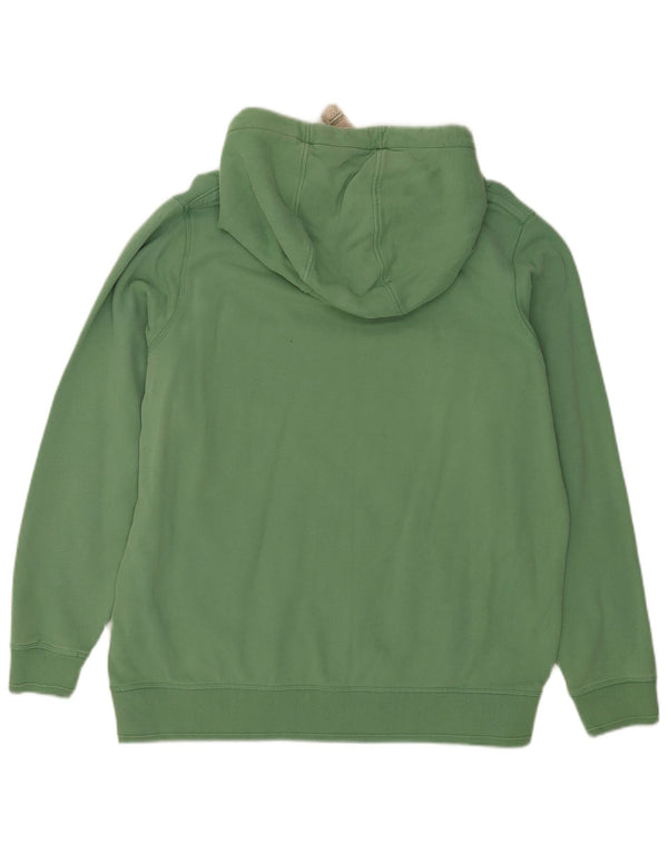 Felpa con cappuccio oversize grafica da donna Fat Face UK 16 Large Green Cotton