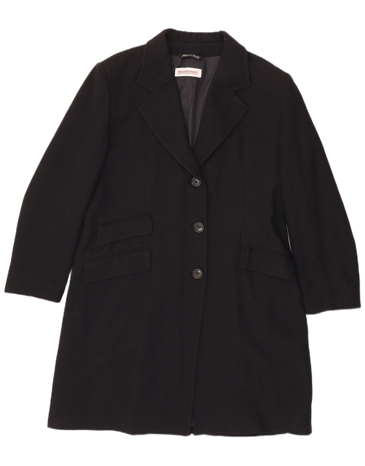 Giacca blazer a 3 bottoni lunga da donna Roccobarocco UK 16 grande nera