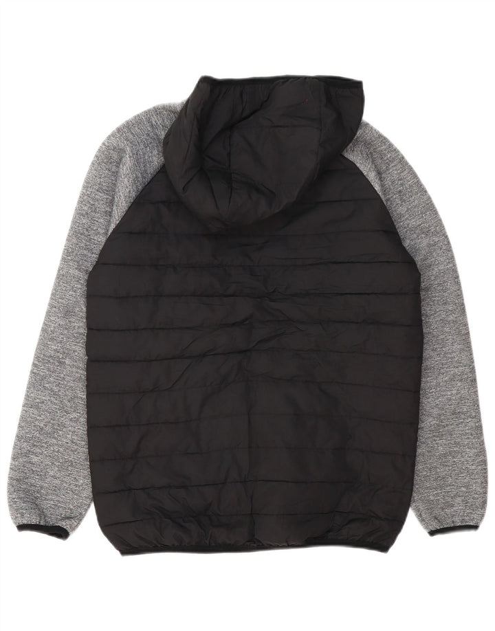 Giacca imbottita con cappuccio Jack & Jones per ragazzi 11-12 anni color block nero