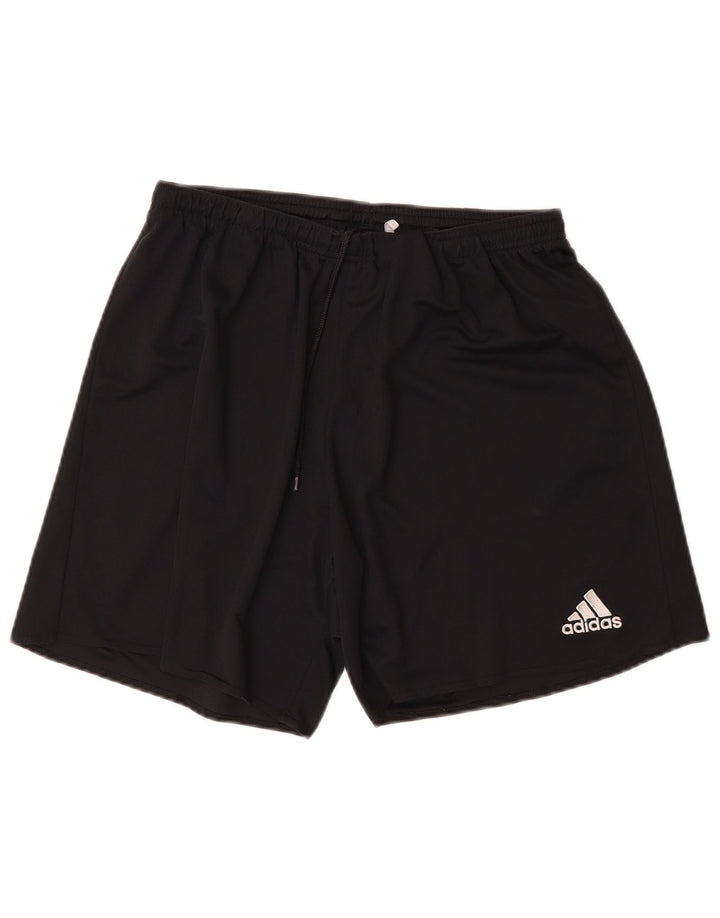 ADIDAS Womens Climalite Sport Shorts UK 14 Large Black Polyester
