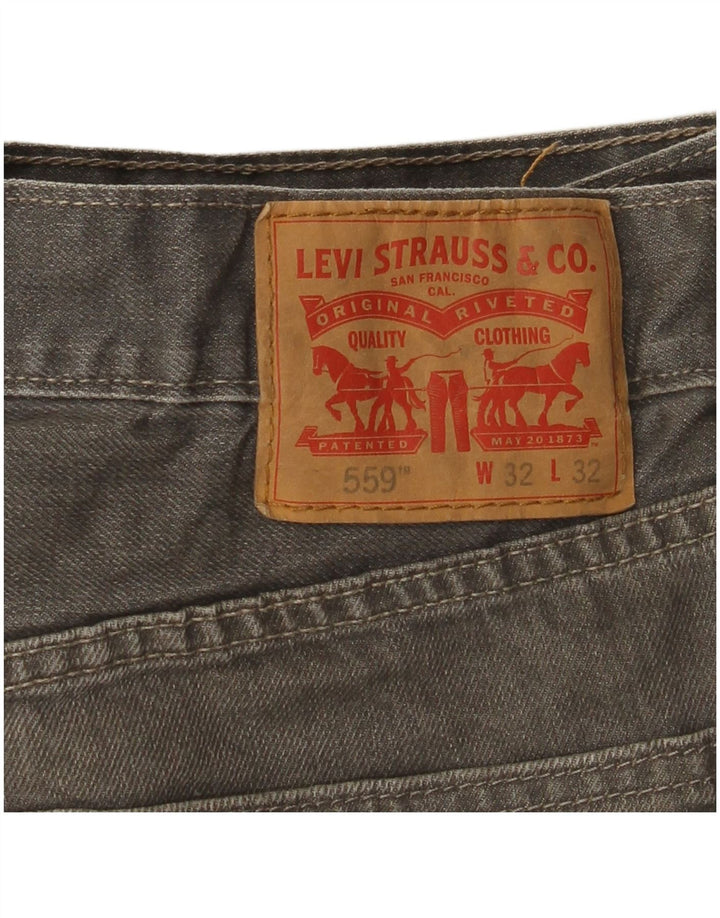 Levi's Uomo 559 Jeans dritti dalla vestibilità rilassata W32 L32 Grigi
