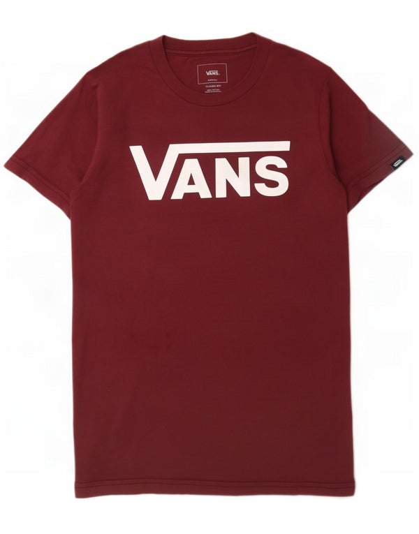 T-shirt grafica da uomo con vestibilità classica Vans XS in cotone bordeaux