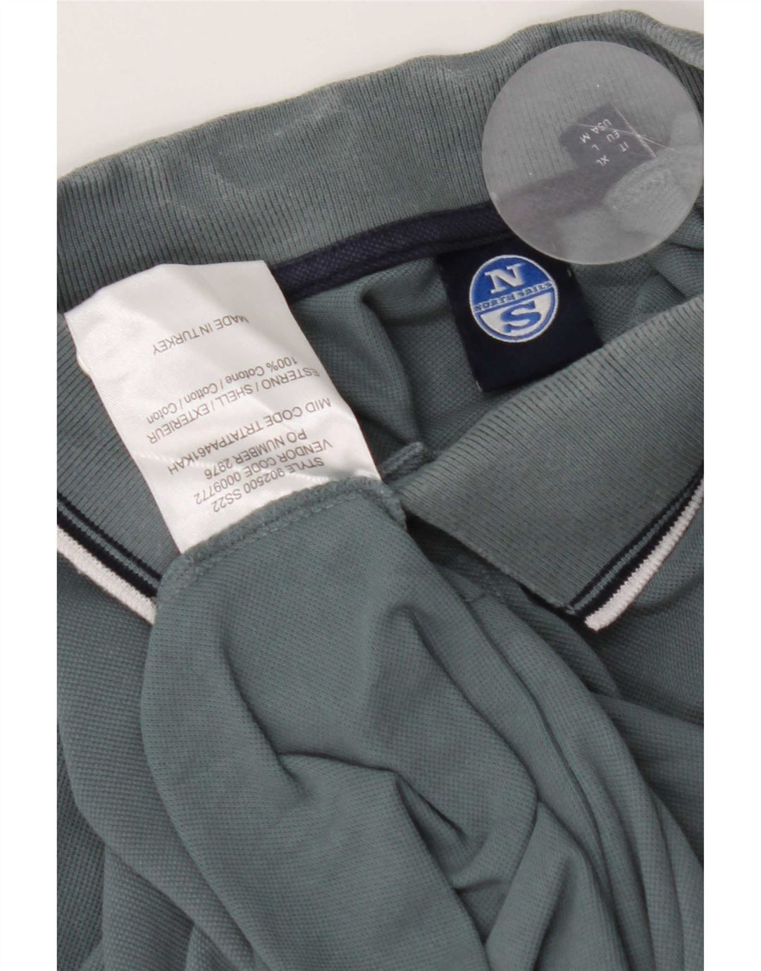Polo da uomo North Sails in cotone grigio medio
