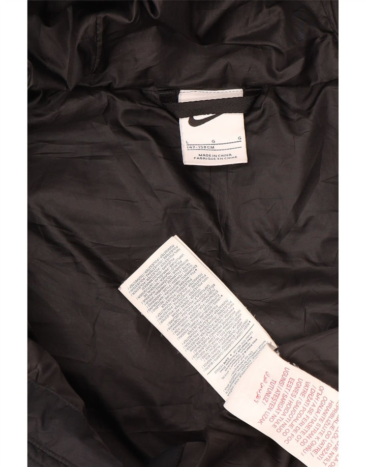 Giacca imbottita con cappuccio Nike da ragazzo 12-13 anni Large nera in poliestere
