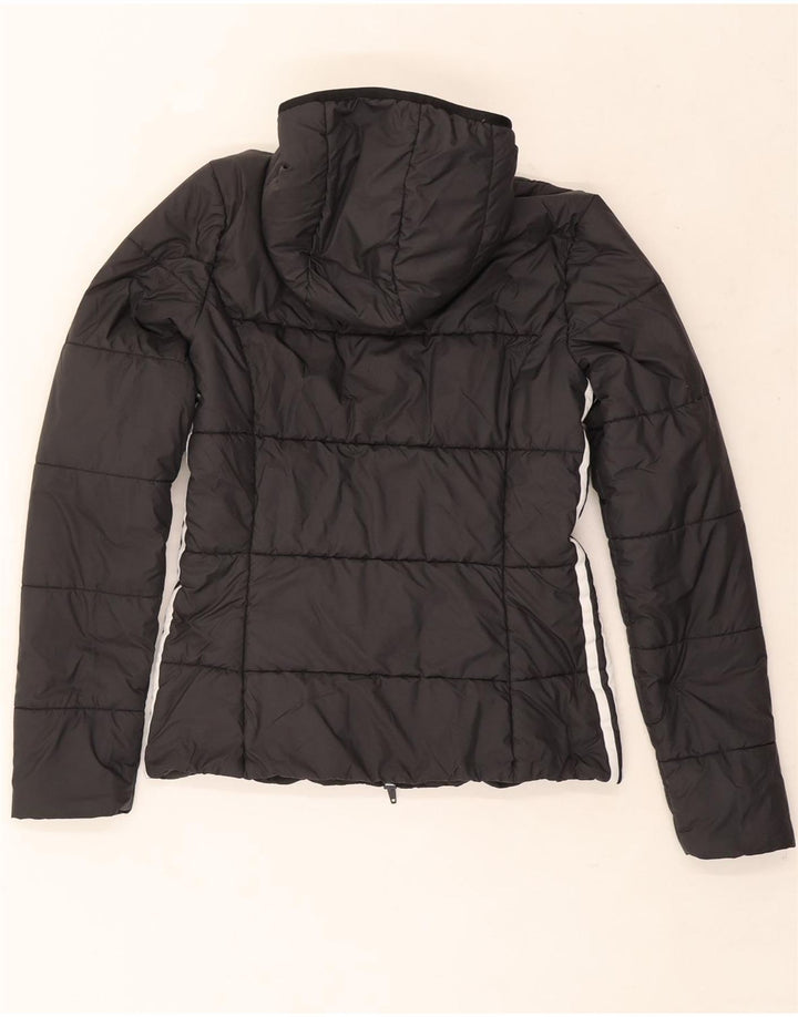 Giacca imbottita con cappuccio da donna Adidas UK 8 Small poliestere nero