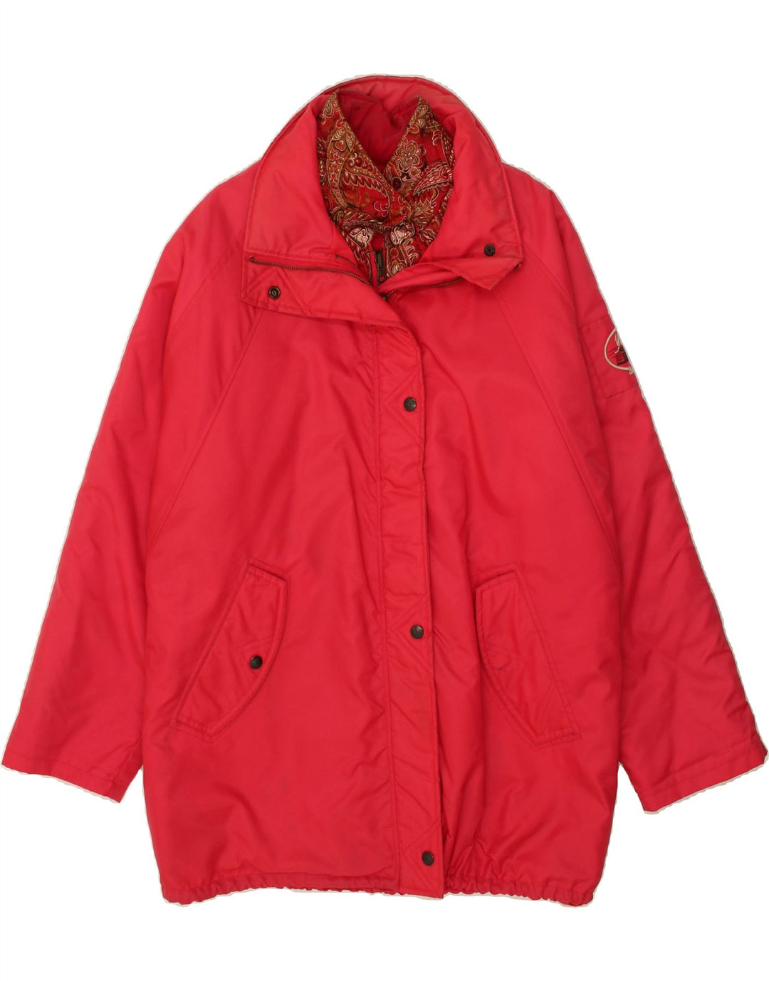 DOLOMITE Womens Oversized Overcoat UK 14 Medium Red Vintage Dolomite and Second-Hand Dolomite from Messina Hembry 