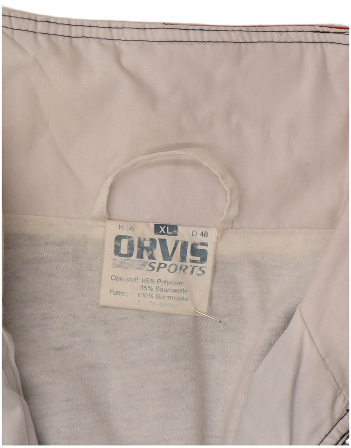 Giacca da ginnastica da uomo Orvis XL in poliestere color block blu navy