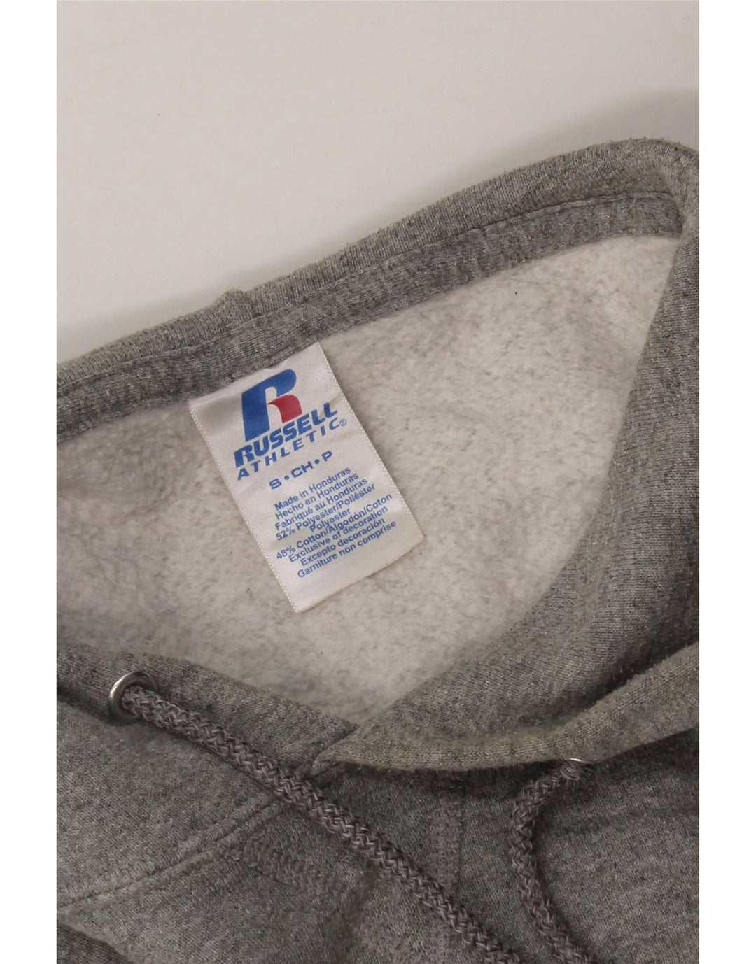 RUSSELL ATHLETIC Mens Eagles Graphic Hoodie Jumper Small Grey Polyester Vintage Russell Athletic and Second-Hand Russell Athletic from Messina Hembry 