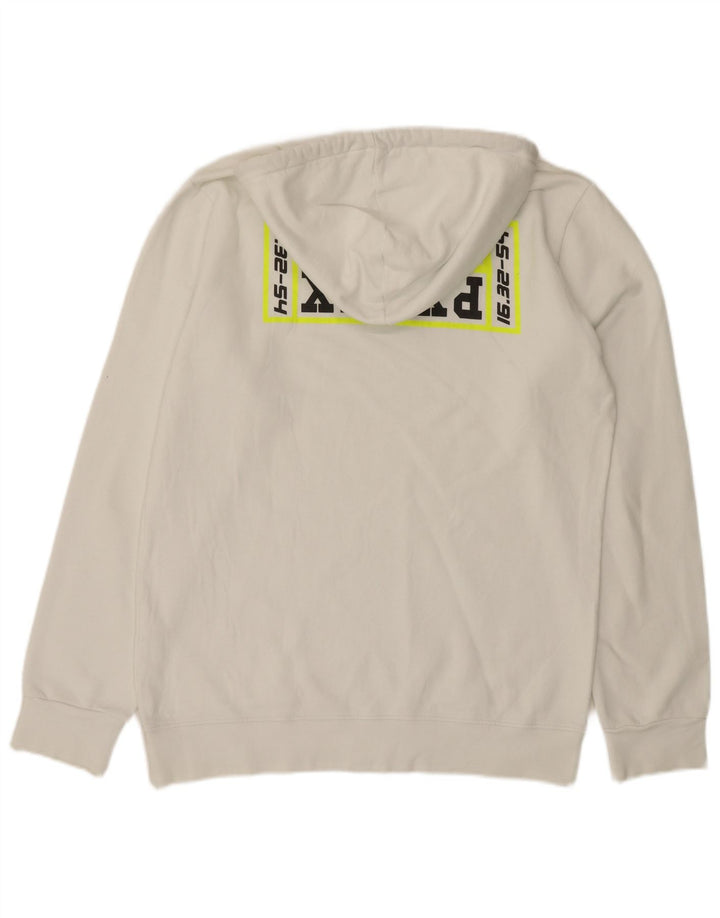 Felpa con cappuccio grafica da uomo Pyrex XL in cotone bianco