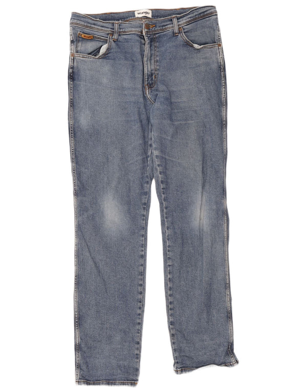Jeans dritti da uomo Wrangler Texas W36 L34 cotone blu