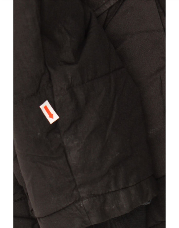 JACK & JONES Giacca imbottita con cappuccio da uomo UK 40 Large in nylon nero