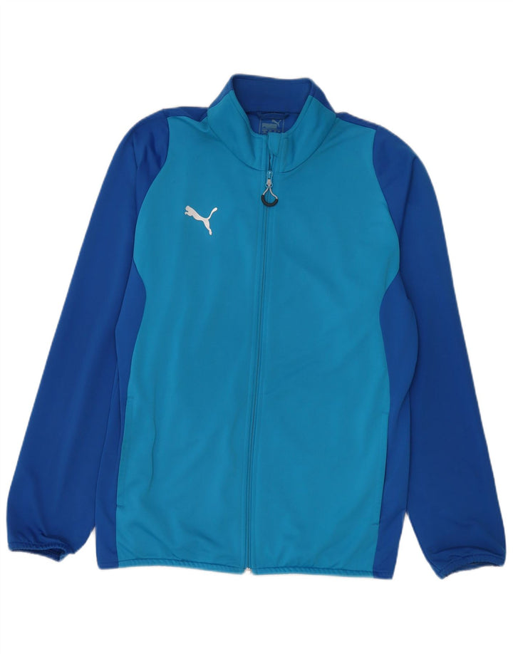 Giacca da tuta da uomo Puma Large in poliestere color block blu