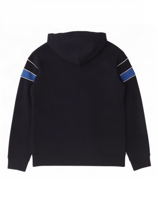 Felpa con cappuccio e zip Diadora da uomo XL in cotone color block blu navy