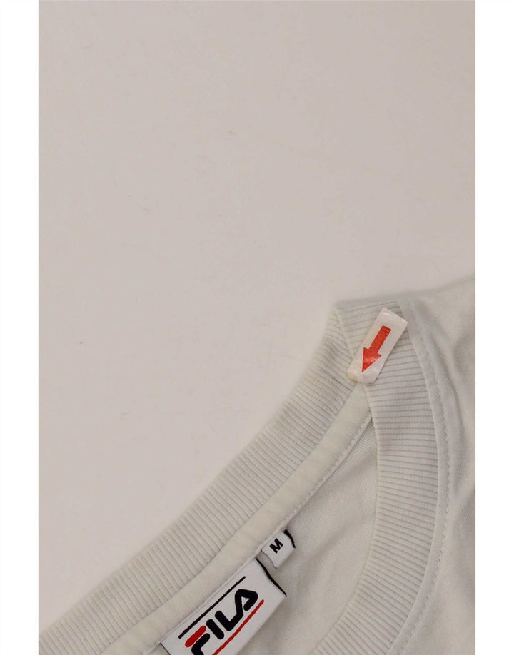 T-shirt grafica da uomo Fila Top in cotone bianco medio