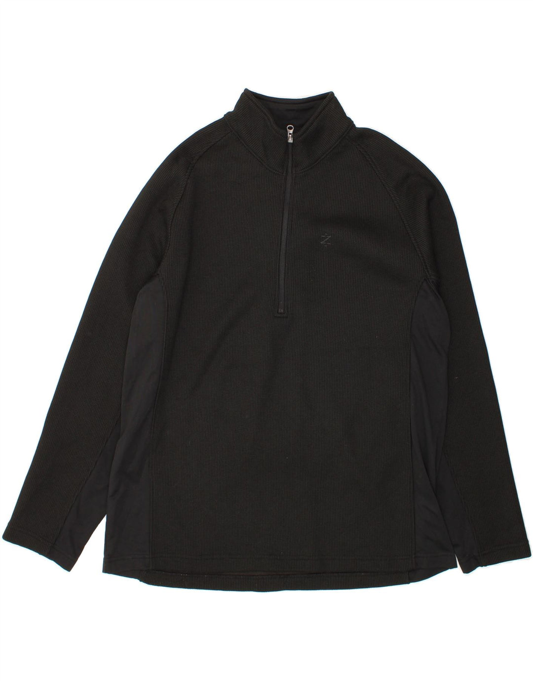 IZOD Mens Zip Neck Sweatshirt Jumper XL Black Polyester Vintage Izod and Second-Hand Izod from Messina Hembry 