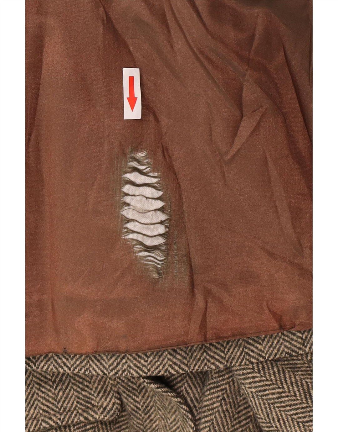 Giacca blazer vintage da donna UK 12 verde medio a spina di pesce classica