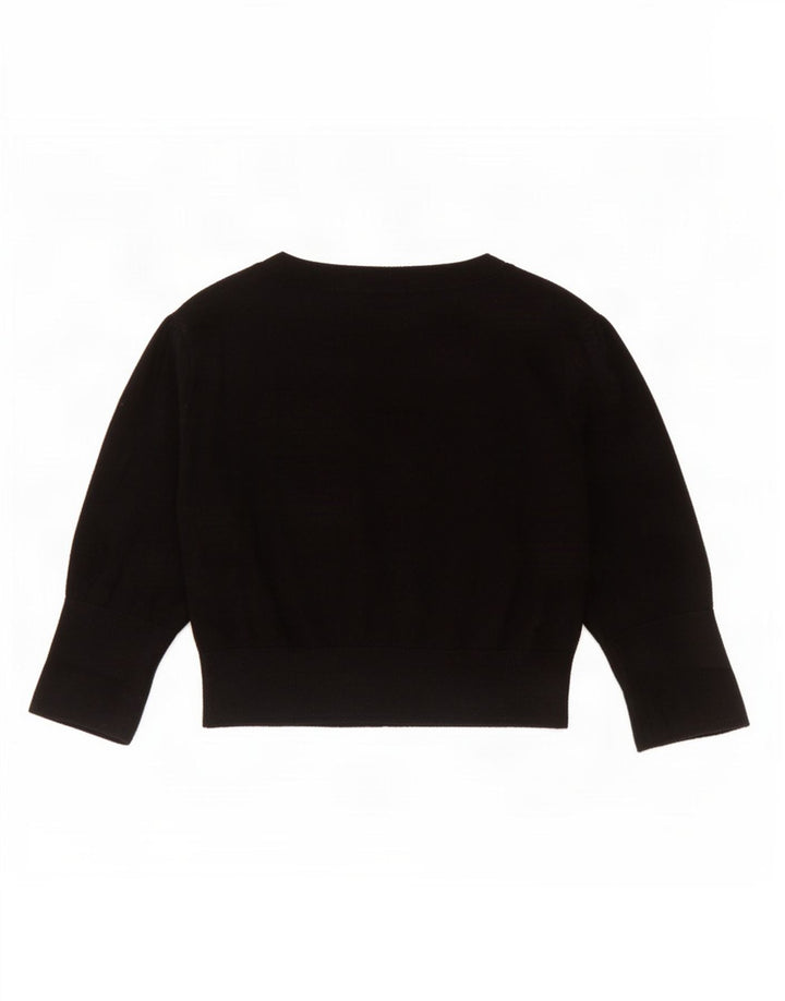 Maglione cardigan corto da donna Marks & Spencer UK 12 medio nero