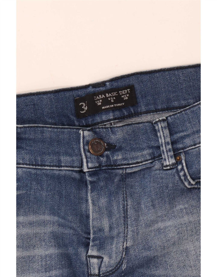 Pantaloncini di jeans da donna Zara EU 38 piccoli W28 cotone blu