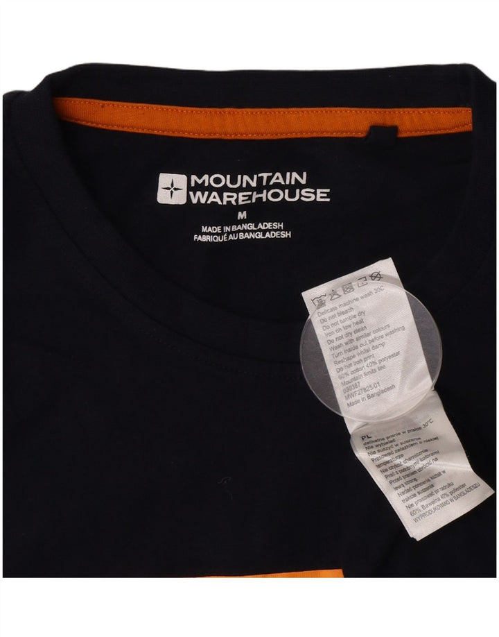 T-shirt grafica da uomo Mountain Warehouse Top in cotone blu navy medio