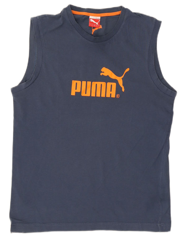 Canotta grafica da uomo Puma Large blu navy