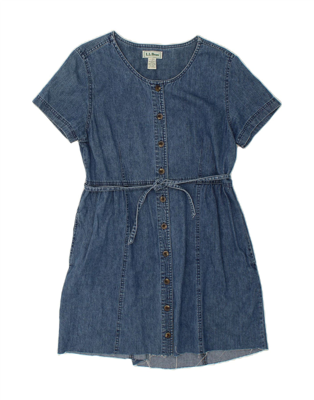 L.L.BEAN Womens Denim Dress US 10 Medium Blue Cotton Vintage L.L.Bean and Second-Hand L.L.Bean from Messina Hembry 