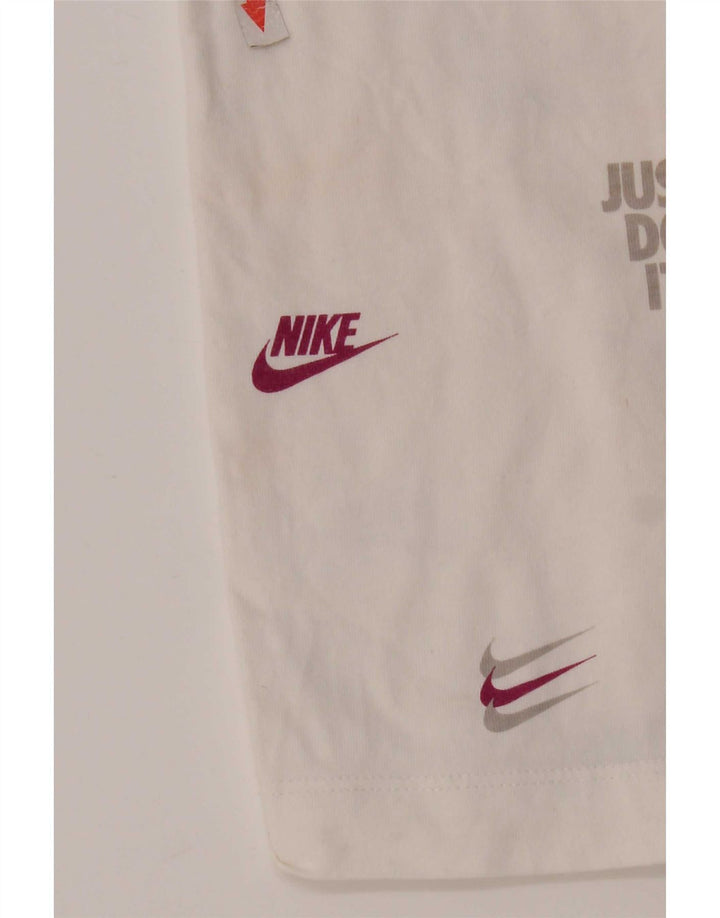 T-shirt grafica da uomo Nike Top grande in cotone bianco