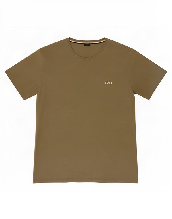 T-shirt da uomo Hugo Boss Top grande in cotone kaki