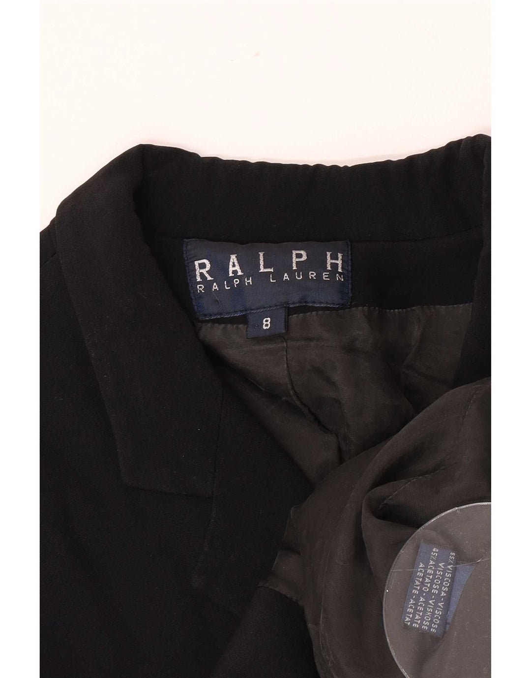 Cappotto da donna Ralph Lauren US 8 medio in viscosa nera
