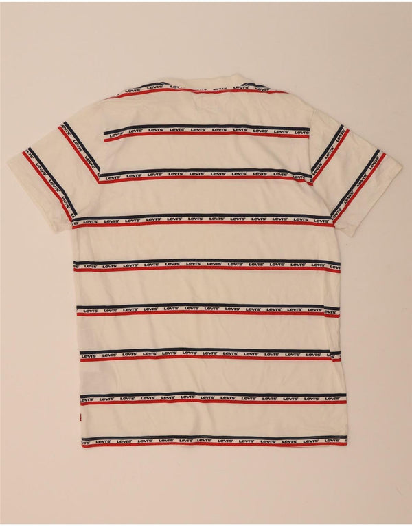 T-shirt grafica da uomo Levi's Top in cotone a righe bianche grandi