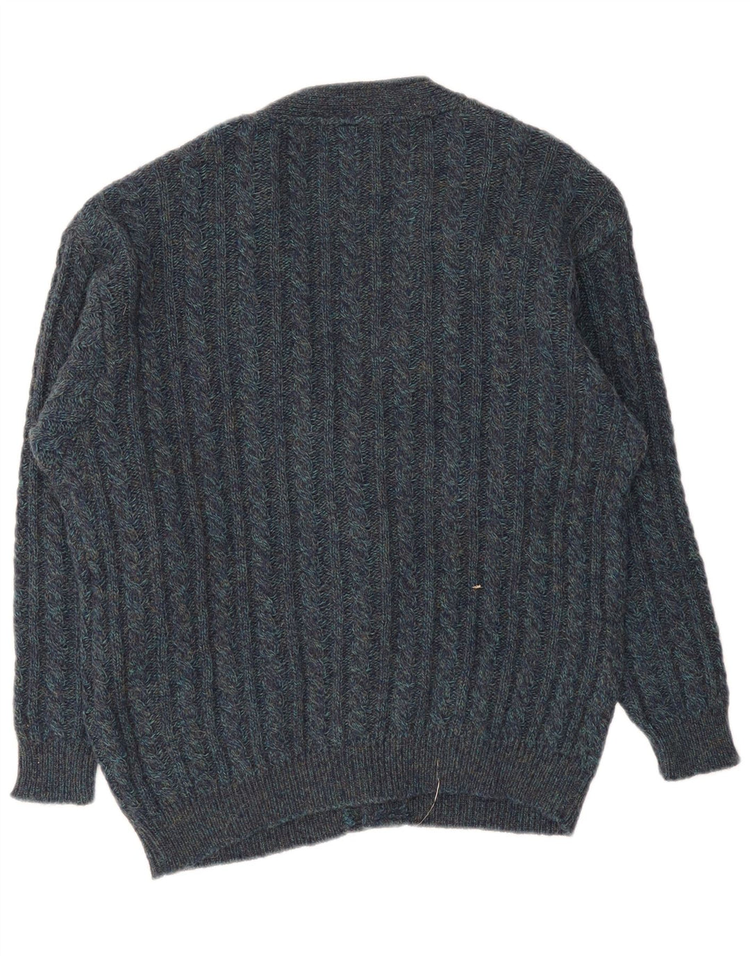 Maglione cardigan da uomo vintage grande blu navy