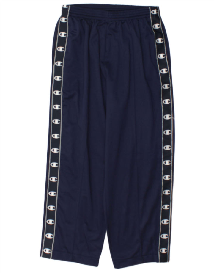 Pantaloni da tuta con grafica Champion da uomo, grandi, in poliestere blu navy