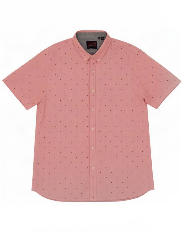 Camicia da uomo a maniche corte vestibilità regolare Superdry 3XL cotone gessato rosso