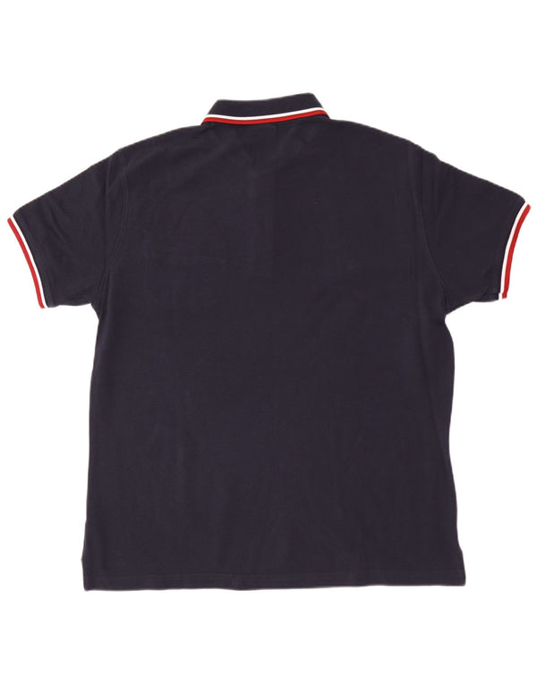 Conte of Florence Mens Polo Shirt 2XL Navy Blue Cotton