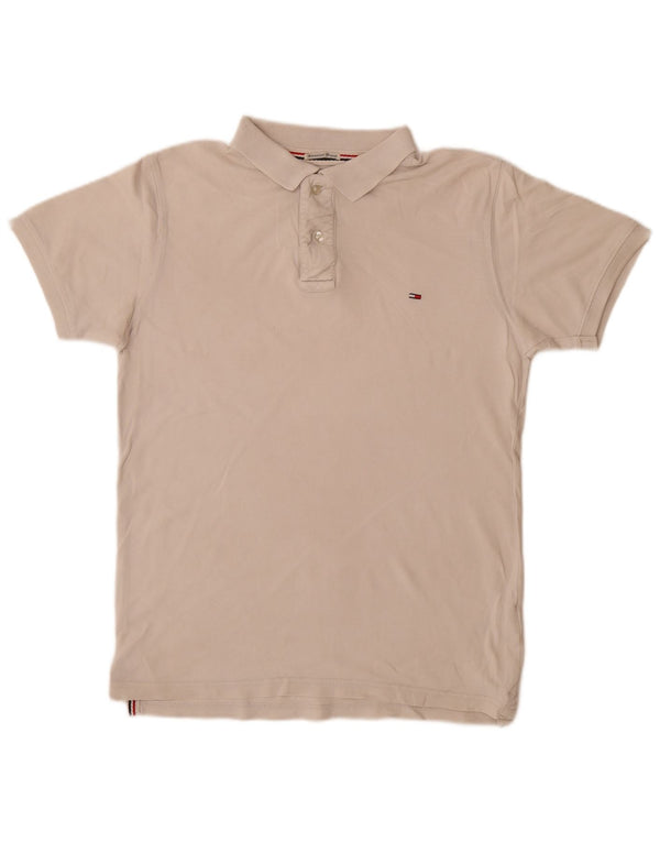 TOMMY HILFIGER Polo da uomo in cotone bianco sporco medio