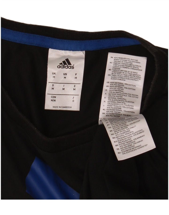 T-shirt grafica da uomo ADIDAS Top in cotone nero medio
