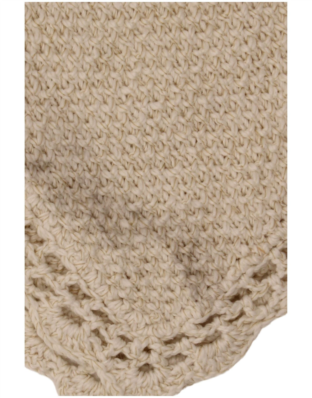 Maglione poncho a collo alto da donna VINTAGE taglia unica in lana bianca