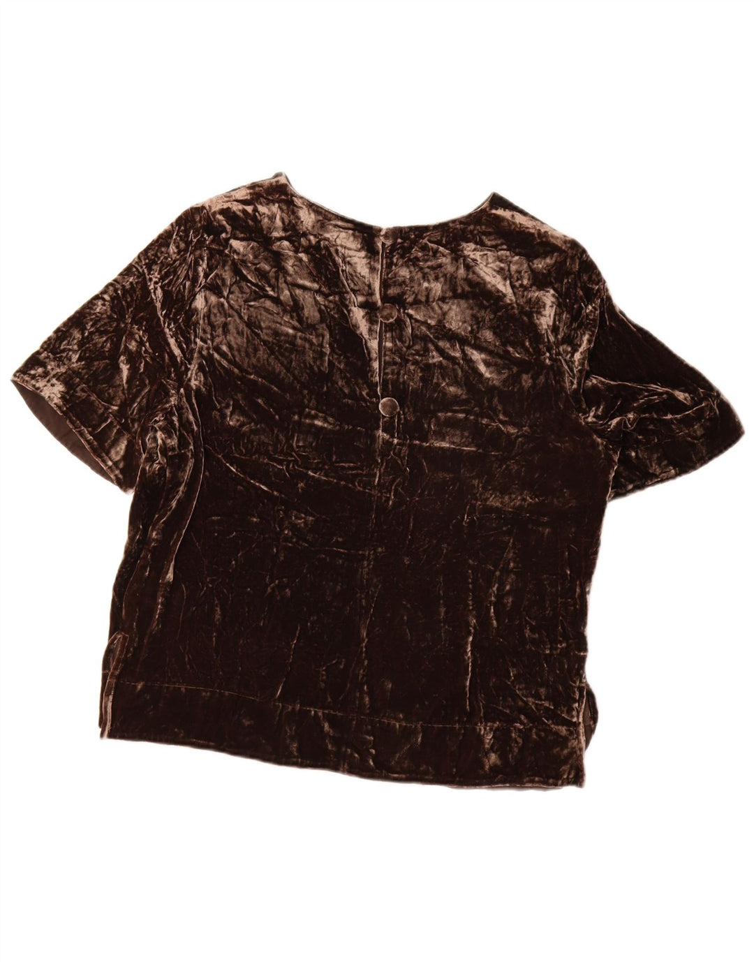 Marks & Spencer Camicetta in velluto autografo da donna Top UK 10 Small Marrone