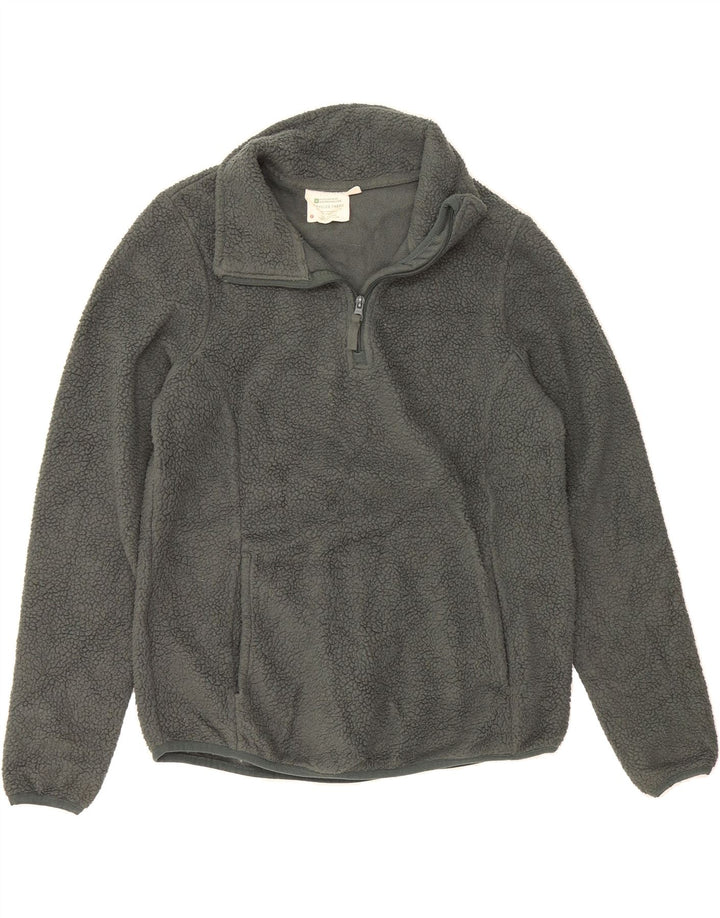 MOUNTAIN WAREHOUSE Womens Zip Neck Fleece Jumper UK 12 Medium Green Vintage Mountain Warehouse and Second-Hand Mountain Warehouse from Messina Hembry 