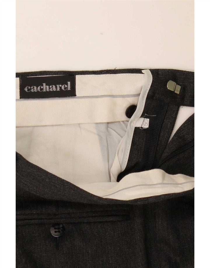 Pantaloni da abito da uomo con pegging Cacharel IT 50 Large W34 L31 Grigio