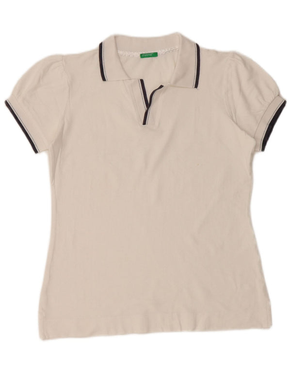 Polo da donna BENETTON UK 12 media bianca