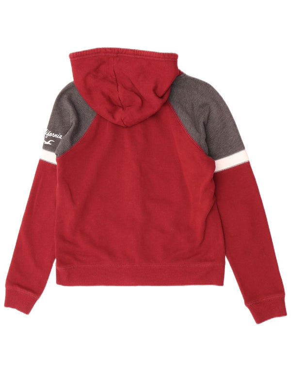 Maglione con cappuccio e zip Hollister per ragazzi 12-13 anni Large color bordeaux