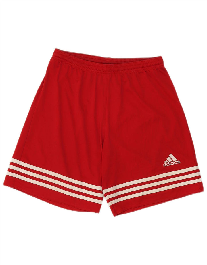 Pantaloncini sportivi Adidas Climalite da uomo piccoli in poliestere rosso