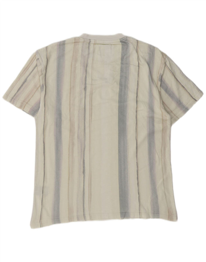 KARL KANI T-shirt grafica da uomo Top in cotone a righe beige medio