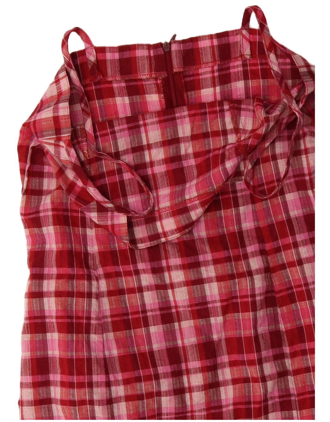 Abito sottoveste da donna VINTAGE UK 10 piccoli quadri rosa