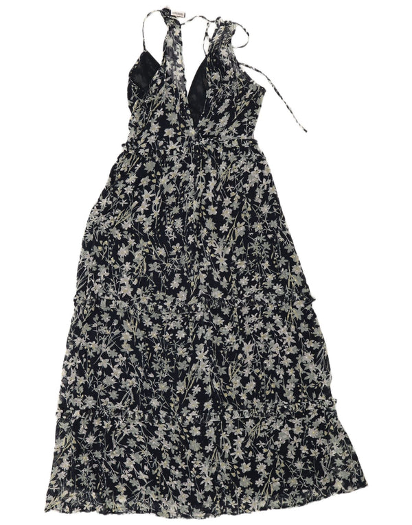 Abito lungo senza maniche da donna Superdry UK 10 Small Blu navy floreale bohémien