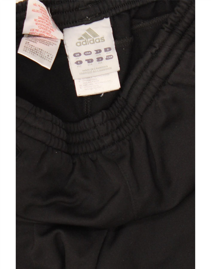 ADIDAS Boys Tracksuit Trousers 11-12 Years  Black Polyester
