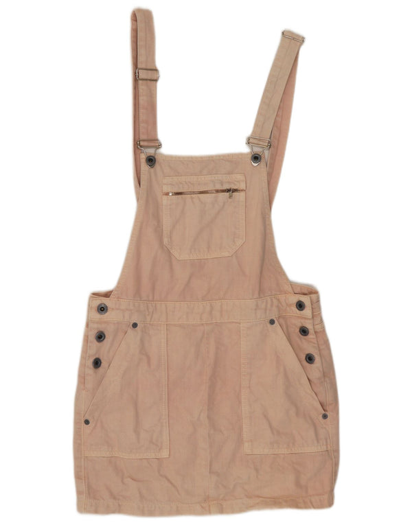 Gonna di jeans salopette da donna Jack Wills UK 8 piccola W30 cotone rosa