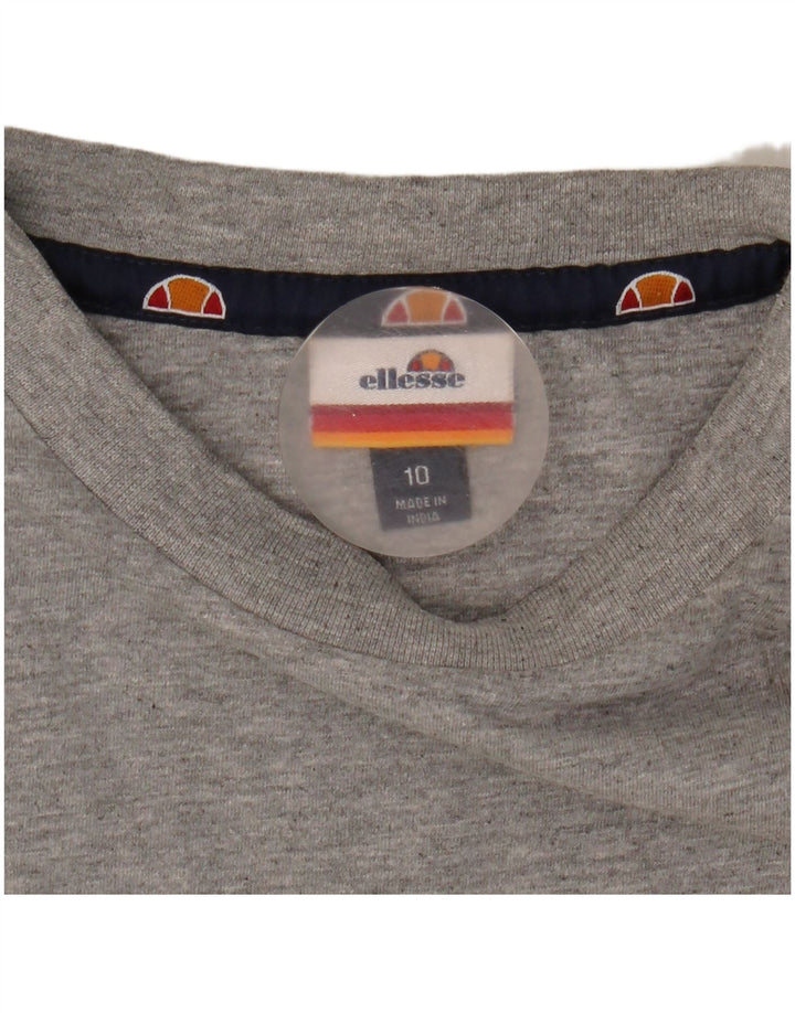T-shirt grafica oversize da donna Ellesse Top UK 10 piccola grigia