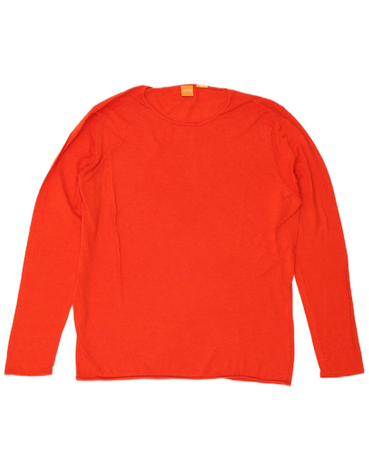Maglione maglione girocollo da uomo Hugo Boss 2XL rosso
