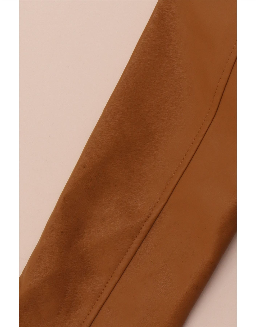 Giacca corta da donna in ecopelle Zara da donna UK 10 piccola poliestere beige